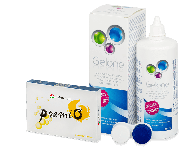 Menicon PremiO (6 лещи) + разтвор Gelone 360 ml