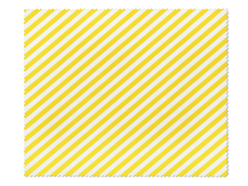 Почистваща кърпа за очила - жълти и бели райета 