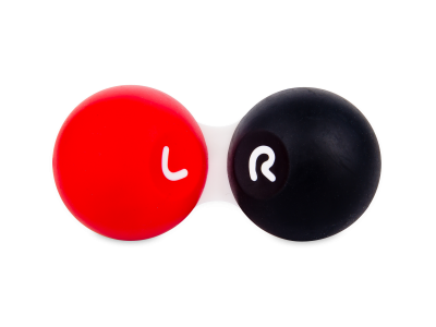 Контейнер за контактни лещи - червен & черен 