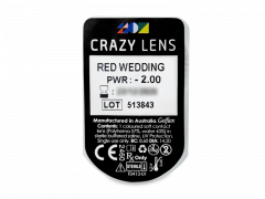 CRAZY LENS - Red Wedding - дневни с диоптър (2 лещи)