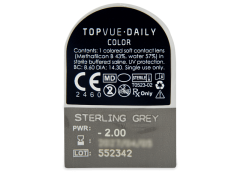 TopVue Daily Color - Sterling Grey - дневни с диоптър (2 лещи)