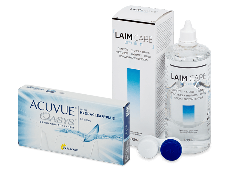 Acuvue Oasys (6 лещи) + разтвор LAIM CARE 400 ml