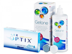Air Optix Aqua (6 лещи) + разтвор Gelone 360 ml